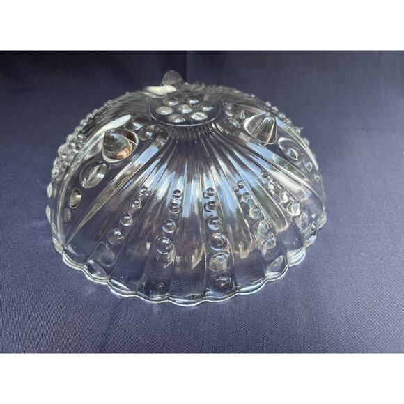 Vintage Anchor Hocking Burple Inspiration Clear Glass 3 Toed Berry Dessert Bowl - Picture 4 of 8